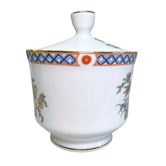 Vtg China Garden Fine China Sugar Bowl w/Lid & Creamer Cup Set Porcelain Japan - Picture 5 of 15